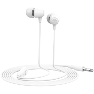 CELEBRAT earphones με μικρόφωνο G4, 3.5mm σύνδεση, Φ10mm, 1.2m, λευκό