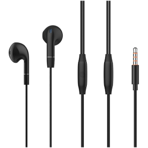 CELEBRAT earphones με μικρόφωνο G8, 3.5mm σύνδεση, Φ14.2mm, 1.2m, μαύρα