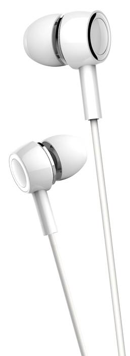 USAMS earphones με μικρόφωνο EP-12, 3.5mm σύνδεση, Φ10mm, 1.2m, λευκά