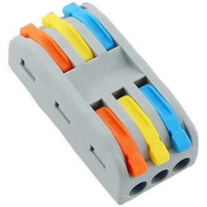 POWERTECH κλέμα σύνδεσης καλωδίων HUH-0091, 3 θέσεων, 0.08mm-4mm², 10τμχ
