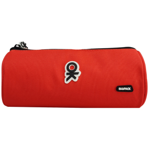 MP υφασμάτινη κασετίνα PA1025-06, κυλινδρική, κόκκινη