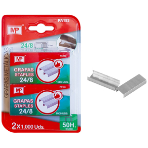 MP ανταλλακτικά συρραπτικού 24/8 PA183, 2x 1000τμχ