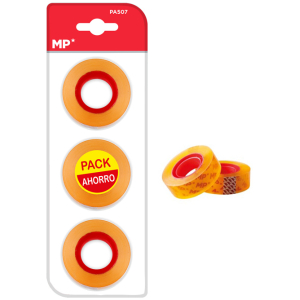 MP κολλητική ταινία Transparent PA507-01, 12mm, 33m, διάφανη, 3τμχ