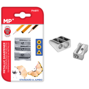 MP σετ μεταλλικές ξύστρες PA811, 25mm, ασημί