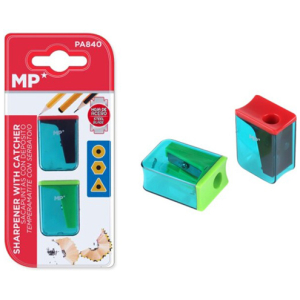 MP σετ ξύστρα μολυβιών με κάδο PA840, κόκκινη & πράσινη, 2τμχ