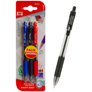 MP σετ στυλό διαρκείας τριών χρωμάτων PE251, 1.0mm, 3τμχ