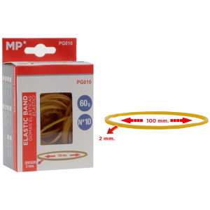 MP λαστιχάκια συσκευασίας PG010 σε κουτί, No10, 2x100mm, 60g