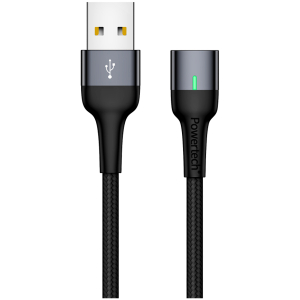 POWERTECH καλώδιο USB PT-757, μαγνητικό, 480Mbps, 1m, μαύρο