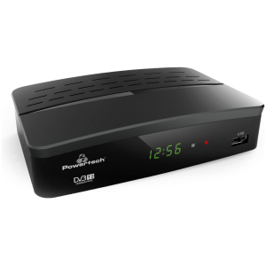 POWERTECH ψηφιακός δέκτης PT-779, MPEG4, DVB-T2, H.265, RJ45