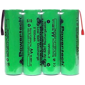 POWERTECH επαναφορτιζόμενη μπαταρία PT-794 2100mAh, AΑ HR6, 4τμχ