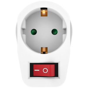 POWERTECH αντάπτορας ρεύματος PT-811, 1x schuko, 16A, λευκός