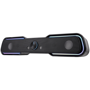 POWERTECH gaming soundbar PT-974, 10W RMS, Bluetooth, 3.5mm, RGB, μαύρο