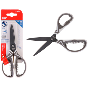 MP ψαλίδι χαρτιού PT143-3, μεταλλική λεπίδα, 17cm, λευκό-γκρι