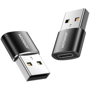 JOYROOM αντάπτορας USB σε USB USB-C S-H152, 480Mbps, μαύρος, 2τμχ