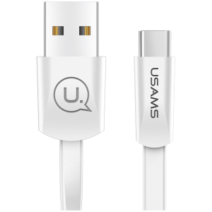 USAMS Καλώδιο USB σε USB-C US-SJ200, 10W, 1.2m, λευκό