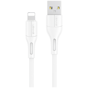 USAMS καλώδιο USB σε Lightning US-SJ500, 10W, 1m, λευκό