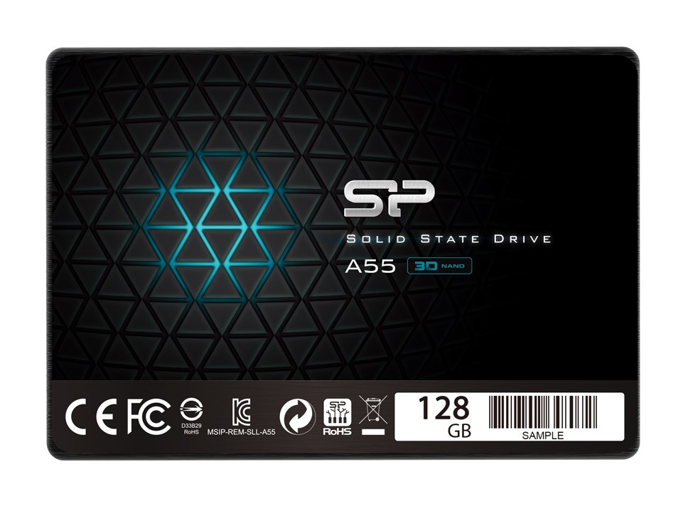 SILICON POWER SSD A55 128GB, 2.5", SATA III, 550-420MB/s 7mm, TLC