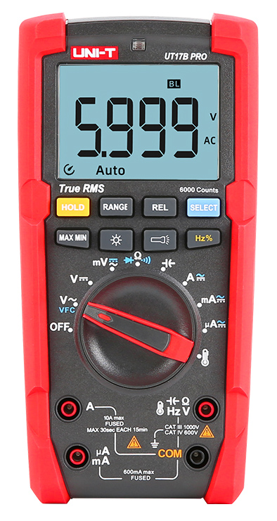 UNI-T ψηφιακό πολύμετρο UT17B-PRO, 1000V AC/DC, VFC, True RMS