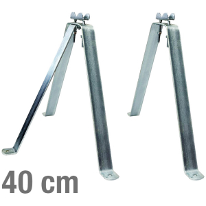 VIKAR Βάση τοίχου 21005 για στήριξη ιστού, ατσάλινη, 40cm, 2τμχ