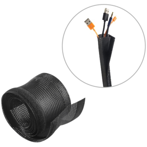 BRATECK Δεματικό Καλωδίων τύπου Flex Wrap VS-135, 100x13.5cm, μαύρο