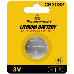 POWERTECH μπαταρία λιθίου PT-1208, CR2032, 3V, 1τμχ