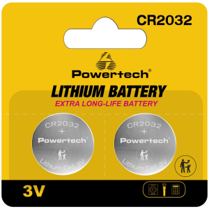 POWERTECH μπαταρίες λιθίου PT-1209, CR2032, 3V, 2τμχ
