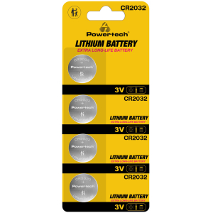 POWERTECH μπαταρίες λιθίου PT-1210, CR2032, 3V, 4τμχ