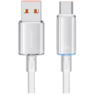 USAMS καλώδιο USB-C σε USB US-SJ658, 66W, 480Mbps, 1.2m, λευκό