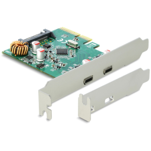 DELOCK κάρτα επέκτασης PCI Express x4 σε 2x USB-C 90397, 10 Gbps