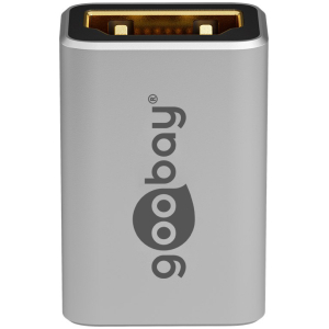 GOOBAY αντάπτορας HDMI 72008, Ethernet, 8K/60Hz, 4K/120Hz, 48 Gbps, γκρι
