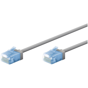GOOBAY καλώδιο δικτύου 74223, CAT 6A U/UTP, slim, copper, 10Gbps, 2m, γκρι
