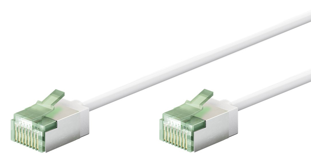 GOOBAY καλώδιο δικτύου 74361, CAT 8.1 U/FTP, slim, copper, 40Gbps, 2m, λευκό
