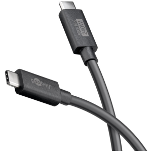 GOOBAY καλώδιο USB-C 74376, USB4, 240W, 80Gbps, 16K/60Hz, 1.2m, μαύρο