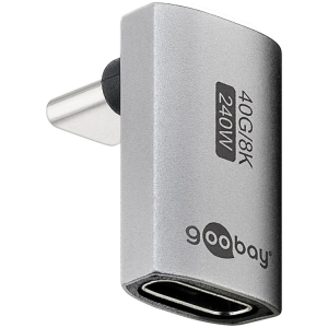 GOOBAY αντάπτορας USB-C 74442, γωνιακός 90°, USB4, 240W, 40Gbps, 8K, γκρι