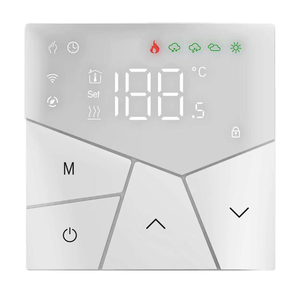 Smart θερμοστάτης χώρου BHT-15GBLW, πετρελαίου, WiFi, λευκός