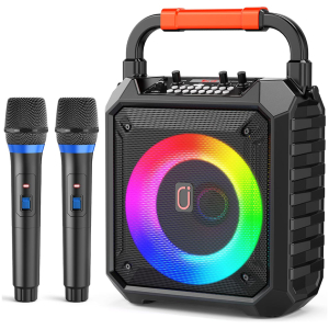 JYX φορητό ηχείο T17-T με 2x μικρόφωνα, 15W, 3000mah, LED, μαύρο