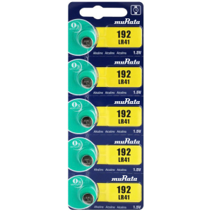MURATA Αλκαλικές μπαταρίες LR41 MR-LR41, 1.5V, 5τμχ