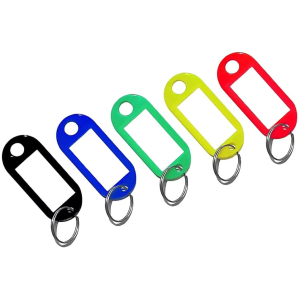Μπρελόκ κλειδιών με ετικέτα AG739, διάφορα χρώματα, 100τμχ