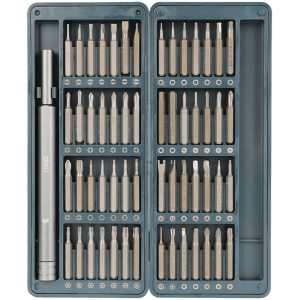 DELI σετ κατσαβίδι ακριβείας DL241057 με 56 μύτες, με θήκη, 57τμχ