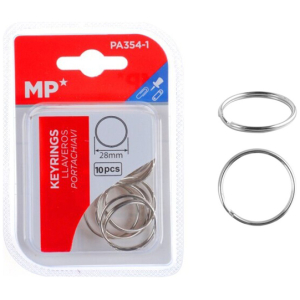 MP μεταλλικοί κρίκοι κλειδιών PA354-1, 28mm, 10τμχ