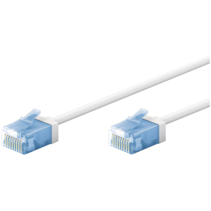 GOOBAY καλώδιο δικτύου 74284, CAT 6A U/UTP, slim, copper, 500MHz, 0.25m, λευκό