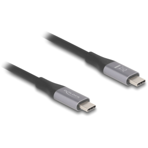 DELOCK καλώδιο USB-C 81191, 240W, 40 Gbps, 8K, 1m, E-Marker, μαύρο