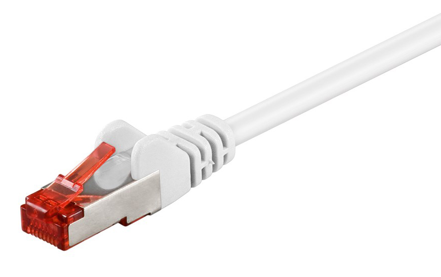 GOOBAY καλώδιο δικτύου 92462, CAT 6 S/FTP, copper, 250MHz, 0.15m, λευκό
