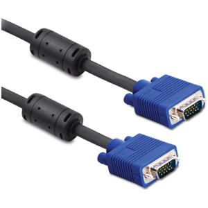 POWERTECH Καλώδιο VGA HD σε VGA HD 15 CAB-G004, 2x Ferrites, μαύρο, 10m