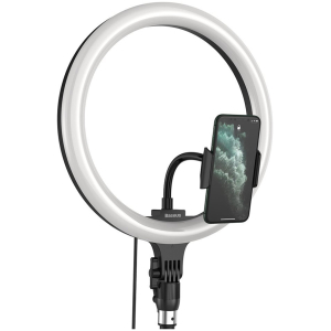 BASEUS φωτιστικό δαχτυλίδι LED CRZB12-B01, 12", χωρίς τρίποδα, μαύρο