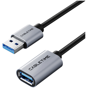 CABLETIME καλώδιο προέκτασης USB CT-AMAF1, 5Gbps, 3m, μαύρο