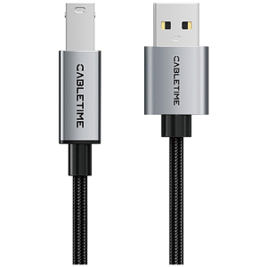 CABLETIME καλώδιο USB σε USB Type B CT-AMBM1, 480Mbps, 5m, μαύρο