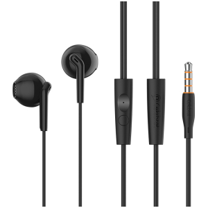 CELEBRAT earphones με μικρόφωνο G34, 3.5mm σύνδεση, 14mm, 1.2m, μαύρα
