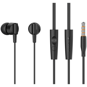 CELEBRAT earphones με μικρόφωνο G35, 3.5mm σύνδεση, 10mm, 1.2m, μαύρα