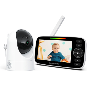 POWERTECH ενδοεπικοινωνία μωρού PT-1344 με κάμερα & οθόνη 4.3", 480p, PTZ